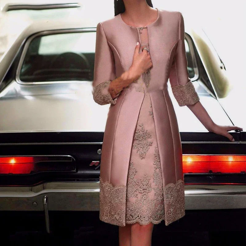 Elegant Mother Of The Bride Outfits 2 Piece With Jacket Groom Mother Dresses Formal Gowns For Wedding Candy Color
Elegant Mother Of The Bride Outfits 2 Piece With Jacket Groom Mother Dresses Formal Gowns For Wedding Candy Color