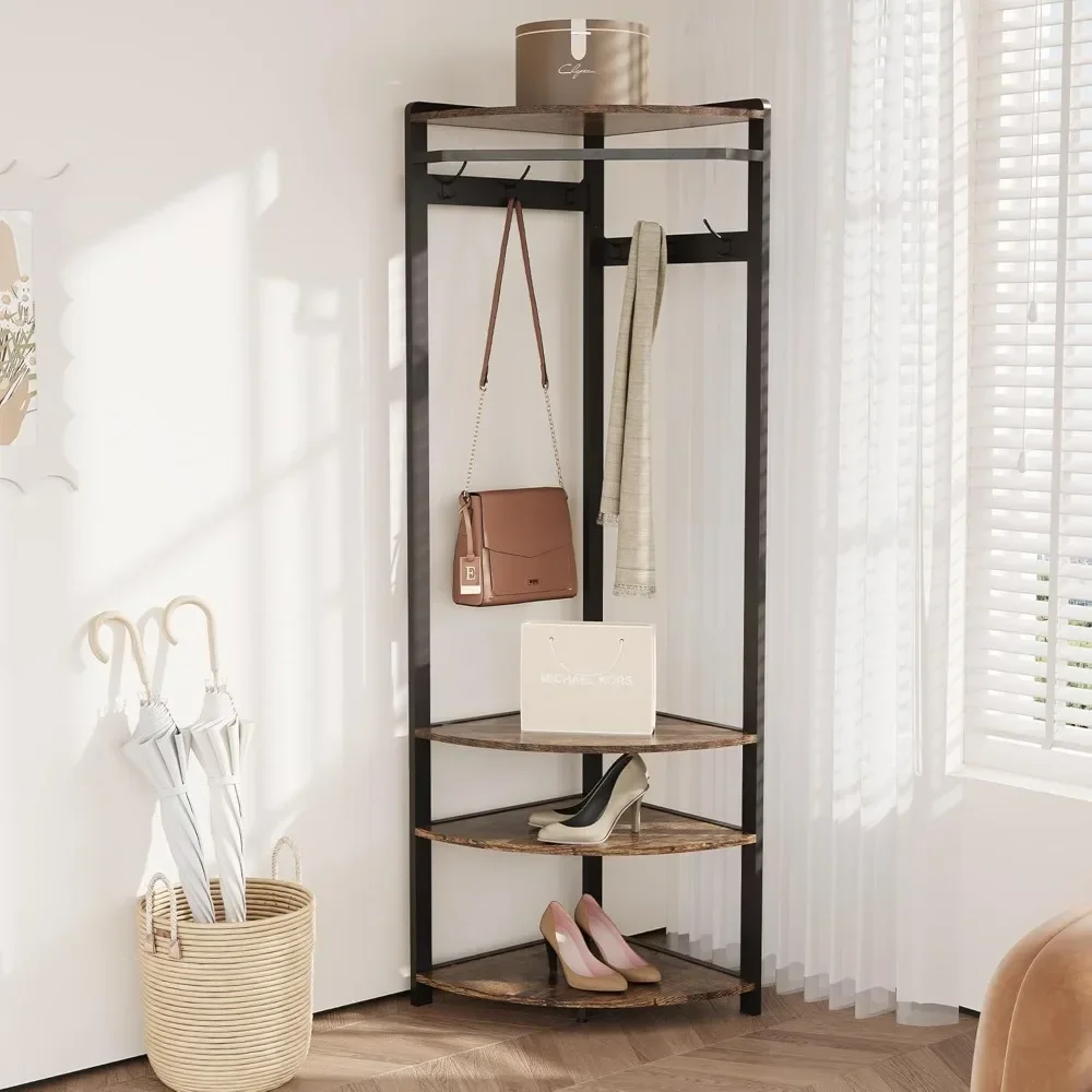 Coat Rack, Corner Coat Rack with Shoe Bench for Entryway, Clothes Racks w/Storage Organizer Shelf for Hallway Closet, Coat Rack
Coat Rack, Corner Coat Rack with Shoe Bench for Entryway, Clothes Racks w/Storage Organizer Shelf for Hallway Closet, Coat Rack