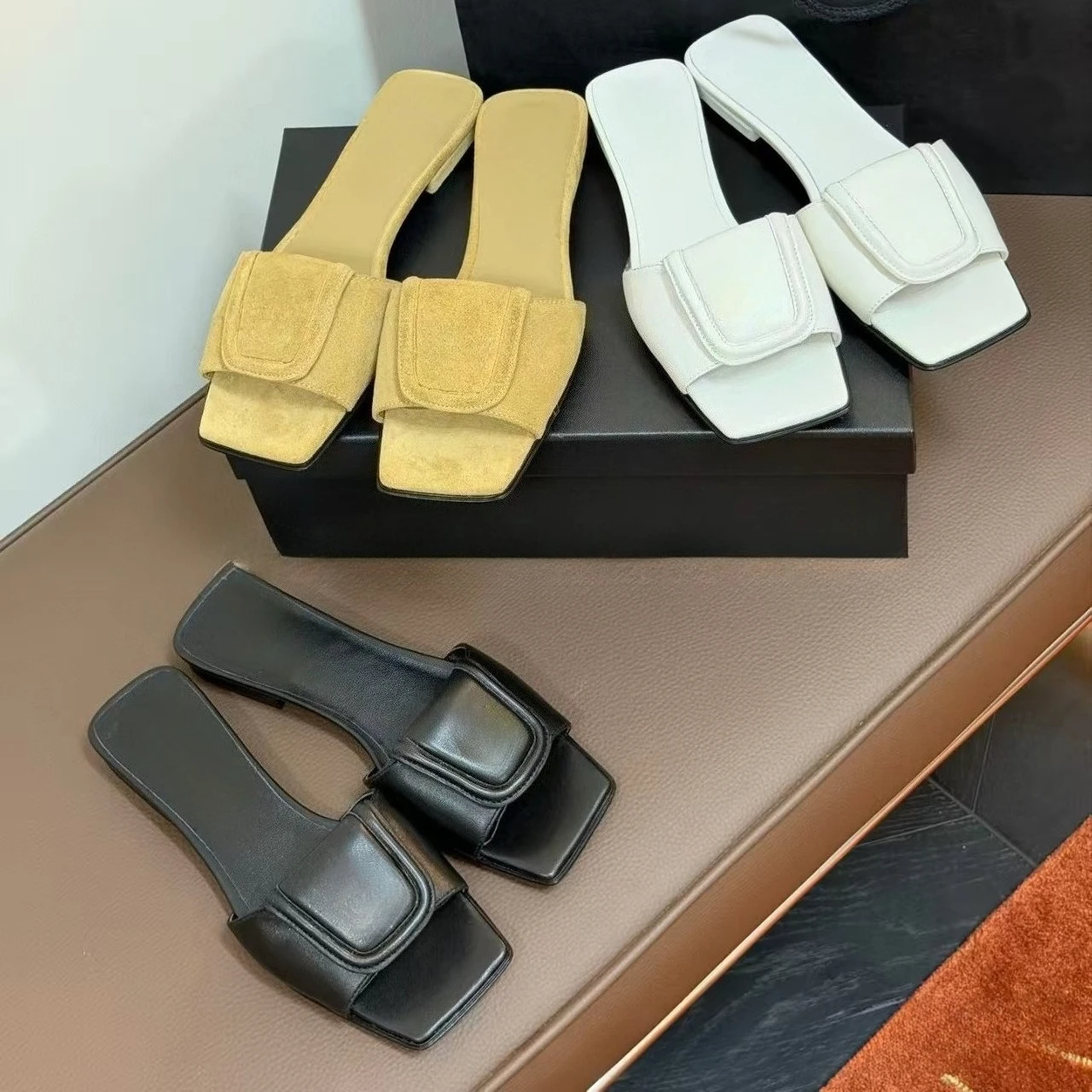 Women's 2026 Genuine Leather Square Toe Mules, Buckle 9cm Chunky Heel Slides, Fashion Casual Slippers. Fast & Free Delivery Now
Women's 2026 Genuine Leather Square Toe Mules, Buckle 9cm Chunky Heel Slides, Fashion Casual Slippers. Fast & Free Delivery Now