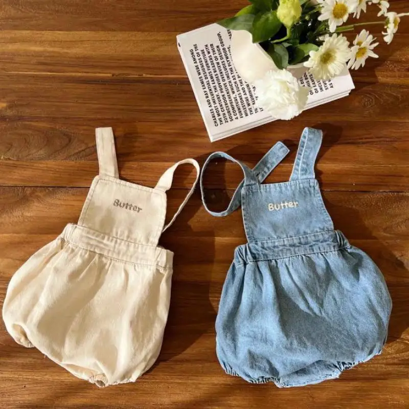 2024 Summer New Baby Sleeveless Denim Bodysuit Newborn Infant Casual Strap Jumpsuit Toddler Letter Embroidery Overalls 0-24M
2024 Summer New Baby Sleeveless Denim Bodysuit Newborn Infant Casual Strap Jumpsuit Toddler Letter Embroidery Overalls 0-24M