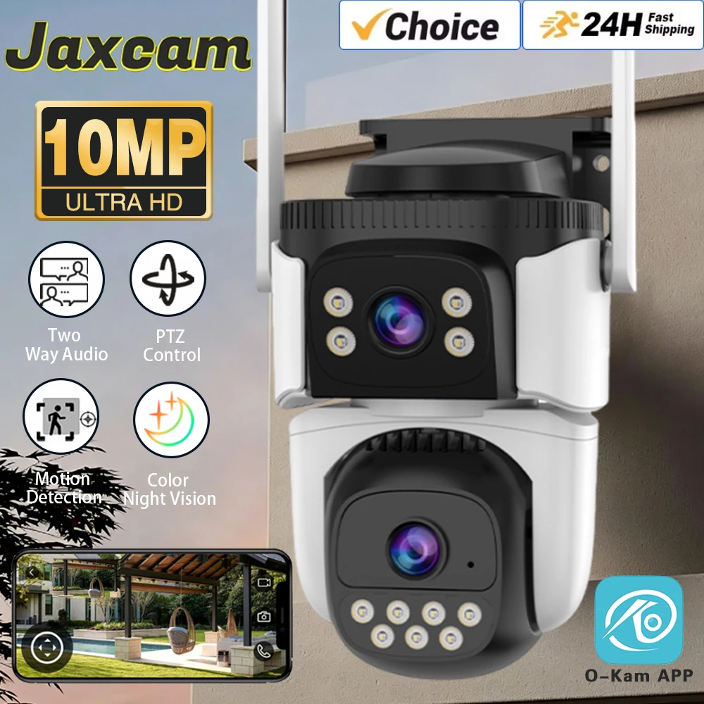10MP Outdoor WiFi IP Cam Dual-Screen PTZ Security Camera with Color Night Vision Human Detection CCTV Surveillance O-Kam Pro
10MP Outdoor WiFi IP Cam Dual-Screen PTZ Security Camera with Color Night Vision Human Detection CCTV Surveillance O-Kam Pro