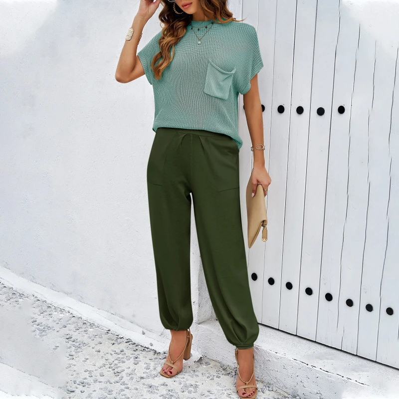 Women's Spring and Summer Temperament Casual Solid Color Woolen Small Leg Pants Set
Women's Spring and Summer Temperament Casual Solid Color Woolen Small Leg Pants Set