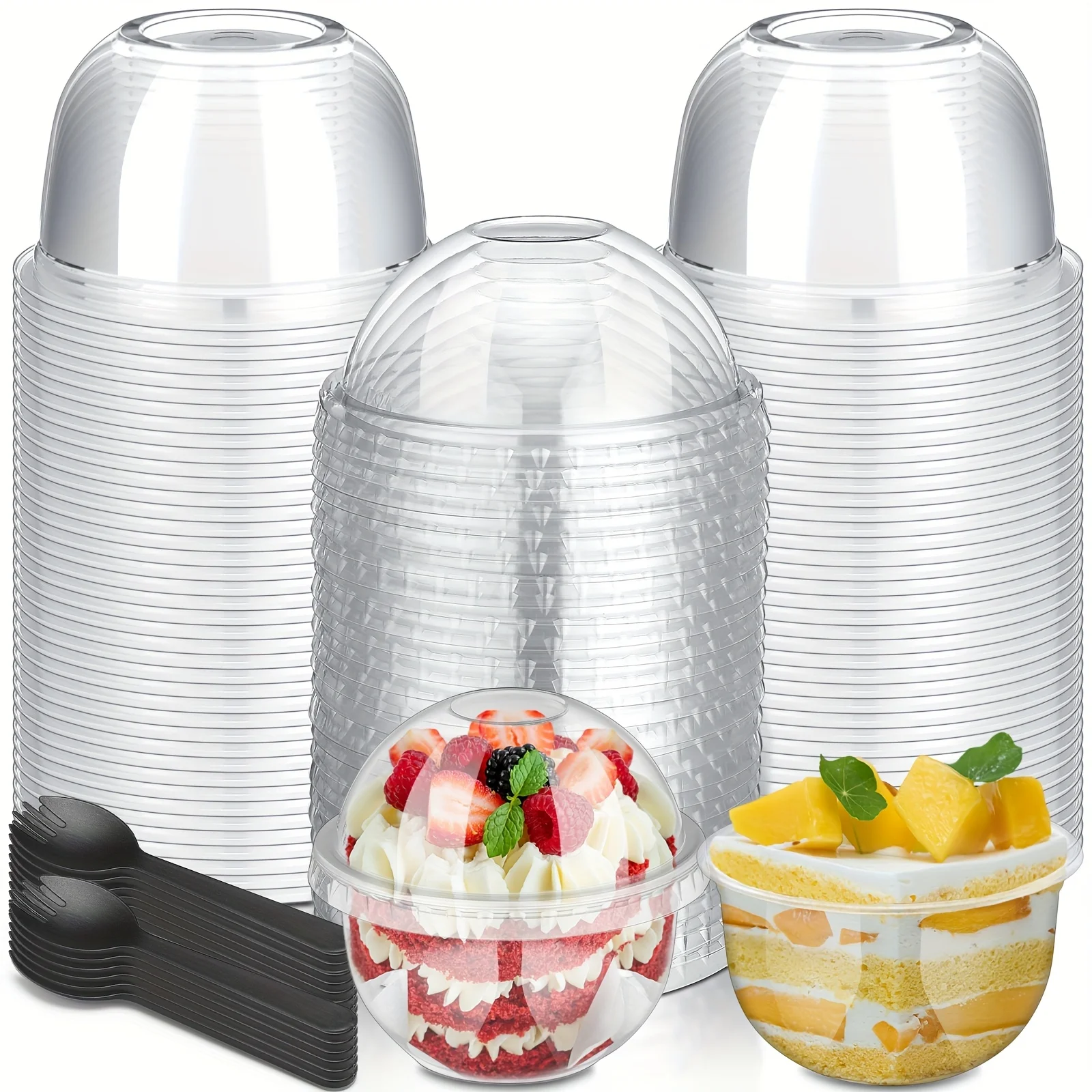 150 Pack 8.45oz Plastic Cups with Dome Lids And Spoons Business Clear Dessert Cups with No Hole Lids Mini Disposable Parfait
150 Pack 8.45oz Plastic Cups with Dome Lids And Spoons Business Clear Dessert Cups with No Hole Lids Mini Disposable Parfait