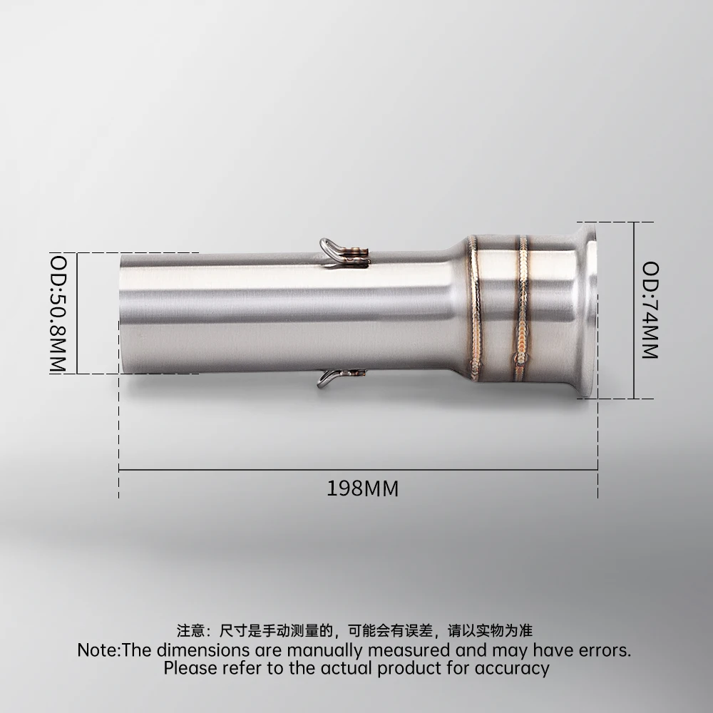 FOR 1190(2013-2019)1050 (2015-2019) 1090 (2017-2020) 1290 (2015-2016) 1290R/S/T (2016-2020) Motorcycle exhaust connection pipe
FOR 1190(2013-2019)1050 (2015-2019) 1090 (2017-2020) 1290 (2015-2016) 1290R/S/T (2016-2020) Motorcycle exhaust connection pipe