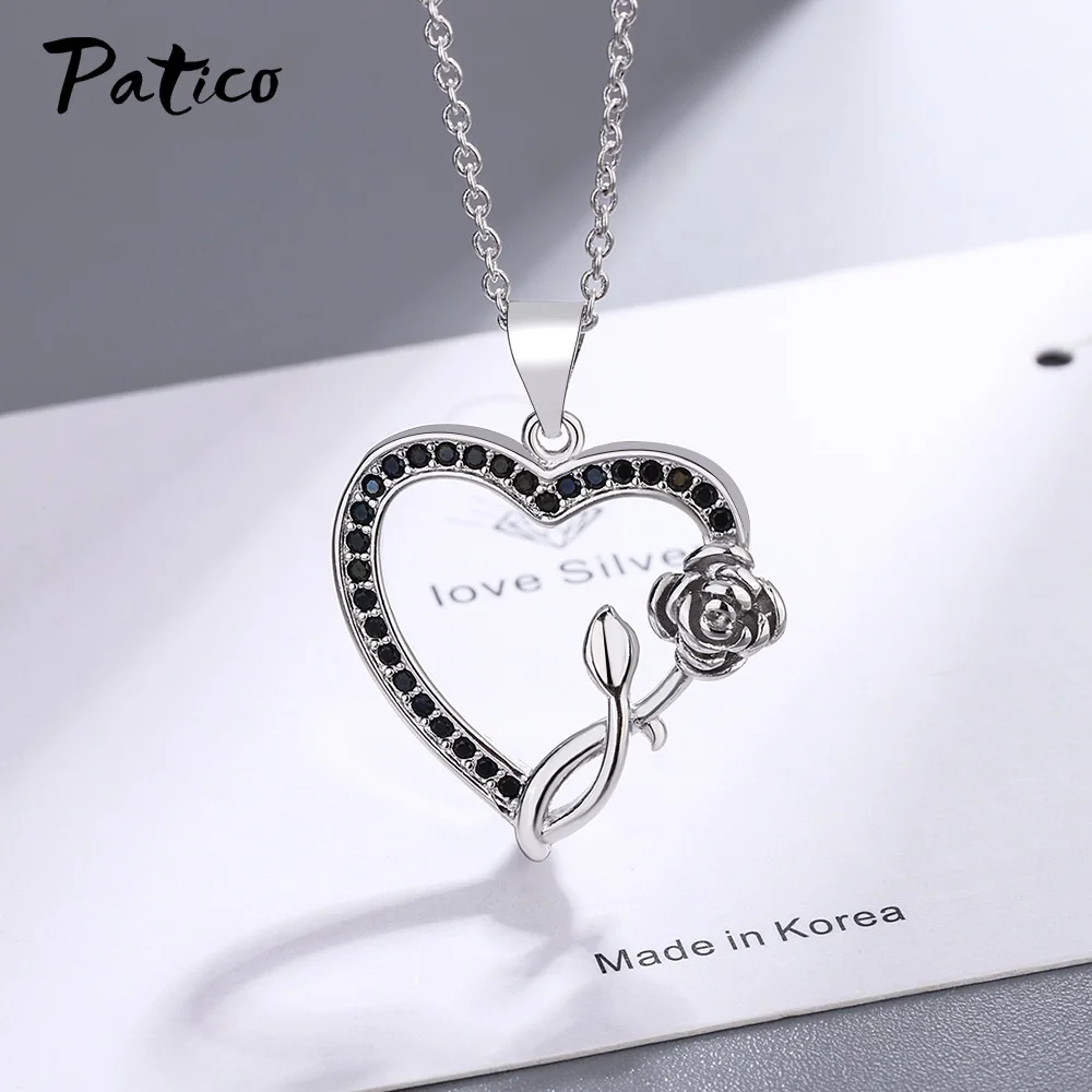 New Arrival 925 Sterling Silver Color Cute Heart Crystal Chain Necklace For Women Girls Fashion Jewelry Wholesale
New Arrival 925 Sterling Silver Color Cute Heart Crystal Chain Necklace For Women Girls Fashion Jewelry Wholesale