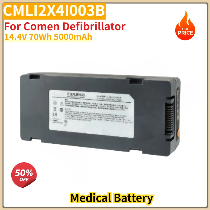 High Quality CMLI2X4I003B 14.4V 70Wh 5000mAh Battery For Comen Defibrillator Brand New Replacement Battery
High Quality CMLI2X4I003B 14.4V 70Wh 5000mAh Battery For Comen Defibrillator Brand New Replacement Battery