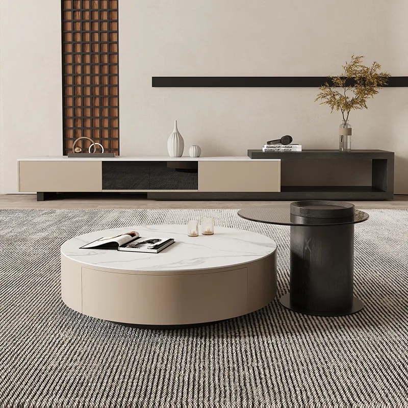 Round rock slab coffee table TV cabinet combination living room home simple modern design side table coffee table small
Round rock slab coffee table TV cabinet combination living room home simple modern design side table coffee table small