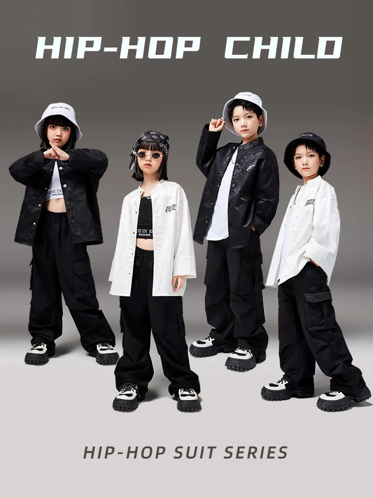 Modern Jazz Dance Costume Kids Chinese Style Shirt Black Pants Girls Hip Hop Performance Clothing Boys Long Sleeves Suit BL11989
Modern Jazz Dance Costume Kids Chinese Style Shirt Black Pants Girls Hip Hop Performance Clothing Boys Long Sleeves Suit BL11989