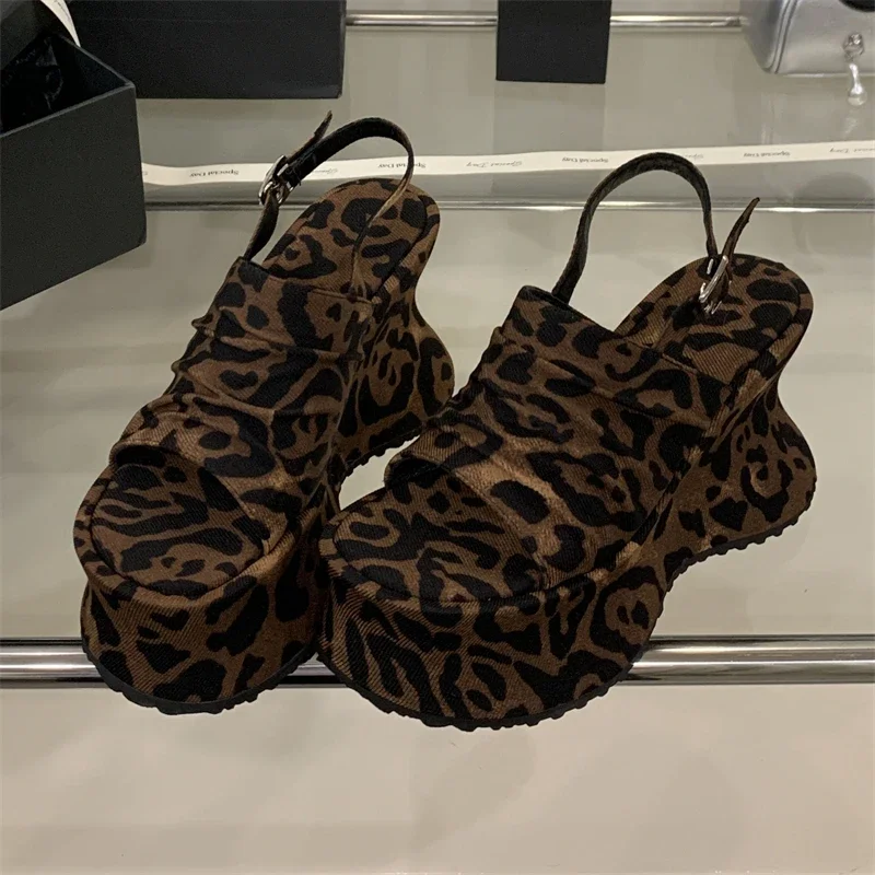 Eilyken Summer Design Leopard Print Chunky Platform Wedges Heels Women Sandals Street Style Buckle Strap Shoes
Eilyken Summer Design Leopard Print Chunky Platform Wedges Heels Women Sandals Street Style Buckle Strap Shoes