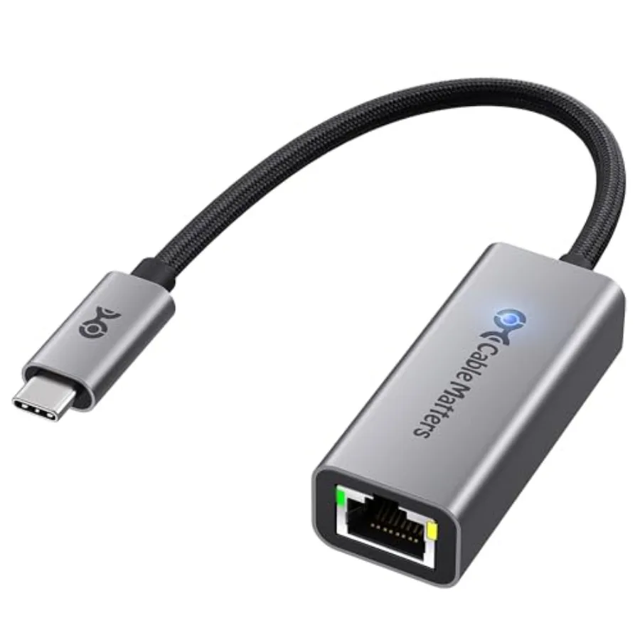 Адаптер USB-C на 5 Гбит Ethernet: Сетевой адаптер USB-C на Ethernet со скоростью 5 гигабит, совместимый с USB4 Thunderbolt 4/5, Plug and Play
Адаптер USB-C на 5 Гбит Ethernet: Сетевой адаптер USB-C на Ethernet со скоростью 5 гигабит, совместимый с USB4 Thunderbolt 4/5, Plug and Play