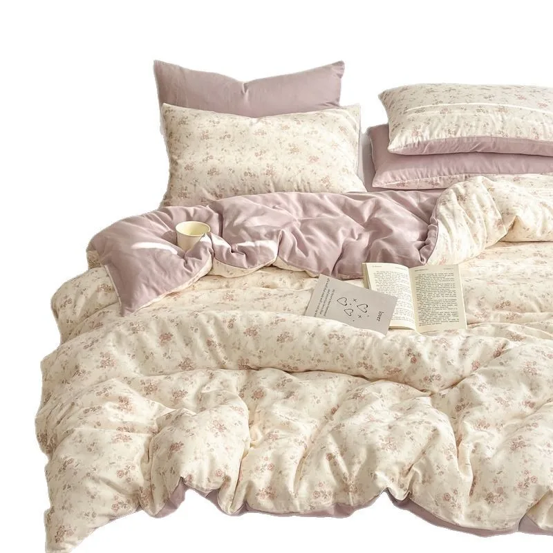 Cotton double-layer yarn four-piece set, pure cotton bed sheet quilt cover, dormitory three-piece set, bedding
Cotton double-layer yarn four-piece set, pure cotton bed sheet quilt cover, dormitory three-piece set, bedding