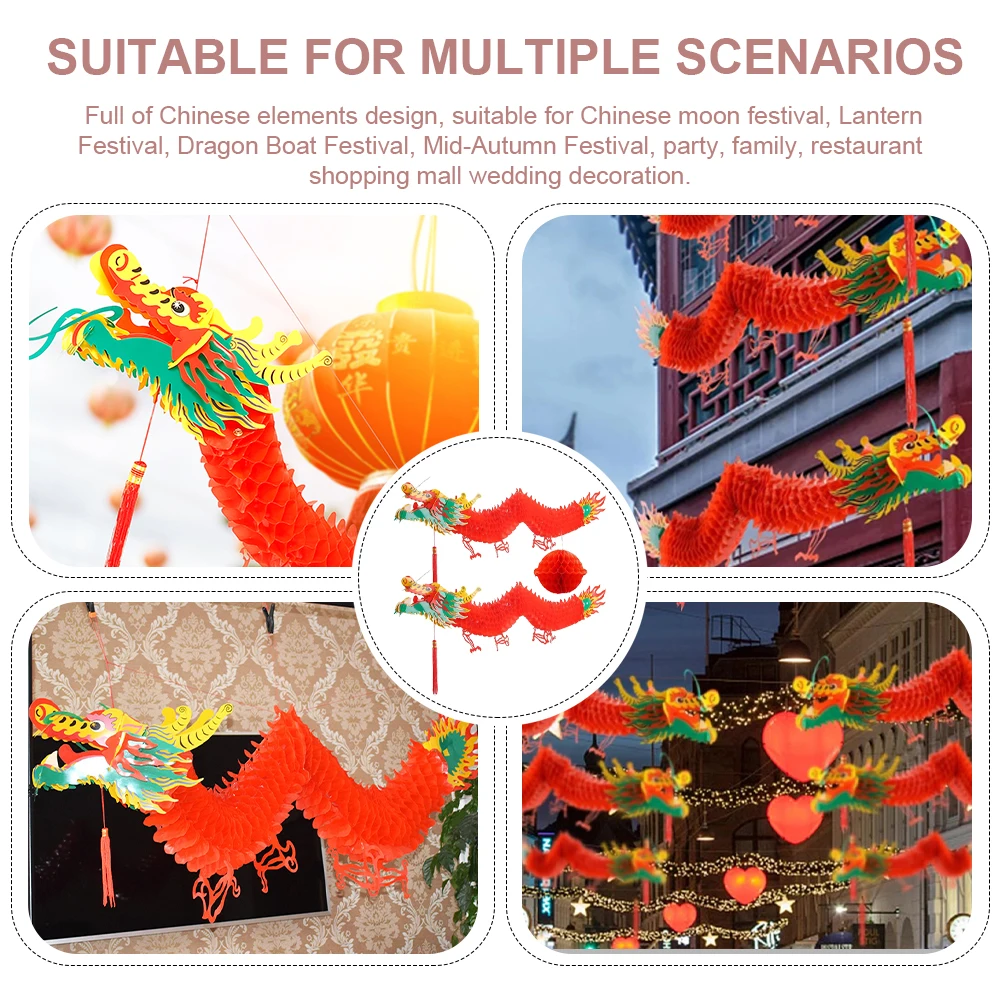 Chinese New Indoor Outdoor Pendant Dragon Pendant Decorative Paper Craft Festive Wall Hanging nament Spring Festival Home Decor
Chinese New Indoor Outdoor Pendant Dragon Pendant Decorative Paper Craft Festive Wall Hanging nament Spring Festival Home Decor