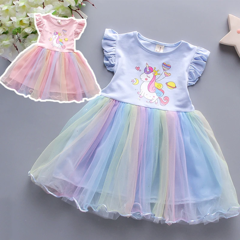 Girls Dress 2025 New Summer Princess Dresses Flying Sleeve Kids Clothes Rainbow Unicorn Party Baby Dresses for Children Clothing
Girls Dress 2025 New Summer Princess Dresses Flying Sleeve Kids Clothes Rainbow Unicorn Party Baby Dresses for Children Clothing
