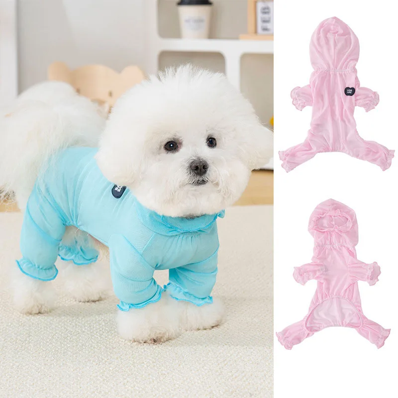 Mesh Dog Jumpsuit Clothes Summer Thin Hooded Pet Clothes Blue Pink Dog Pajamas Onesie For Small Dogs Chihuahua Puppy Overalls XL
Mesh Dog Jumpsuit Clothes Summer Thin Hooded Pet Clothes Blue Pink Dog Pajamas Onesie For Small Dogs Chihuahua Puppy Overalls XL