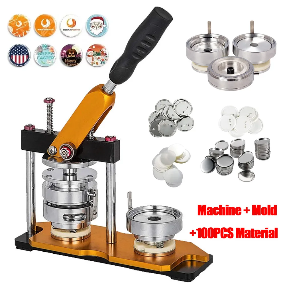 Button Maker Machine 25 To 75 Mm DIY Badge Punch Press Kit Button Making Supplies with Machine Circle Mold &100pcs Button Parts
Button Maker Machine 25 To 75 Mm DIY Badge Punch Press Kit Button Making Supplies with Machine Circle Mold &100pcs Button Parts