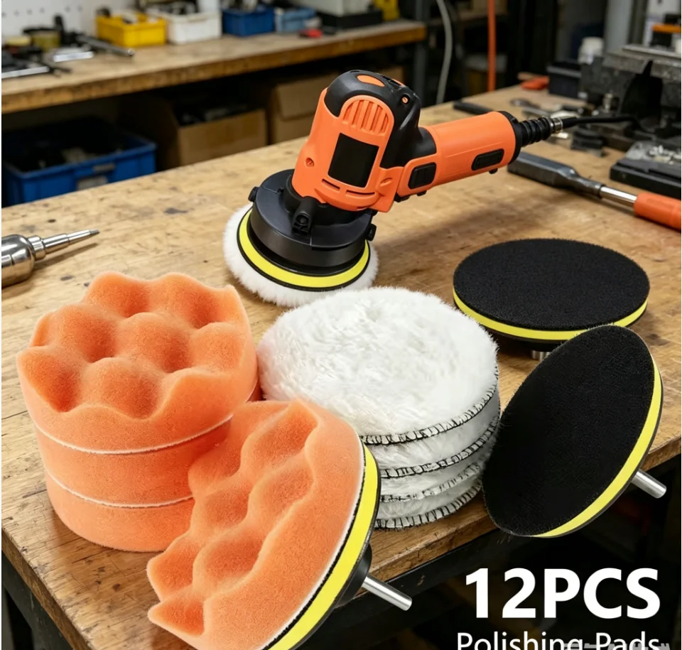 12 PCS 4 Inch Polishing Pads Sponge Wool Polishing Pads with M10 Drill Adapter for Car Motorcycle Polishing and Scratch Removal
12 PCS 4 Inch Polishing Pads Sponge Wool Polishing Pads with M10 Drill Adapter for Car Motorcycle Polishing and Scratch Removal