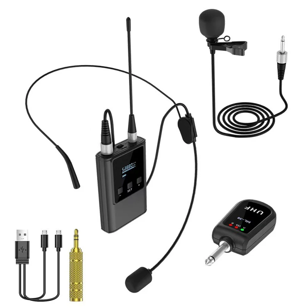 Беспроводной UHF-микрофон, головной микрофон, для выступлений на открытом воздухе, веб-трансляций, конференций, с клипсой для крепления.
Беспроводной UHF-микрофон, головной микрофон, для выступлений на открытом воздухе, веб-трансляций, конференций, с клипсой для крепления.