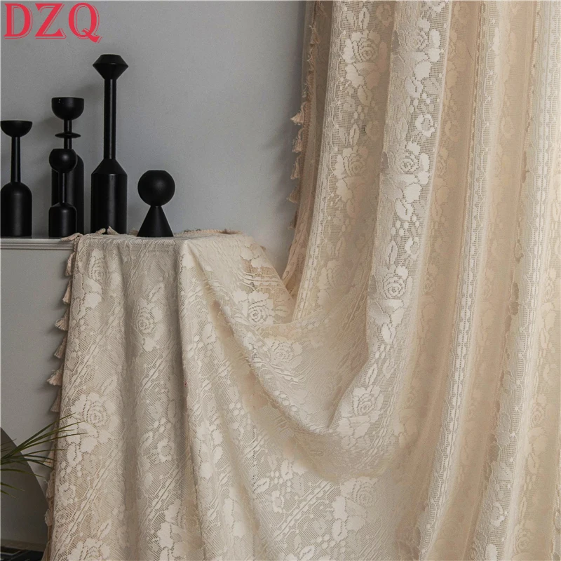 Idyllic Beige Linen Hollow Rose Curtains for Living Room Tassels Side Flowers Door Curtains for Kitchen Bedroom #A290
Idyllic Beige Linen Hollow Rose Curtains for Living Room Tassels Side Flowers Door Curtains for Kitchen Bedroom #A290