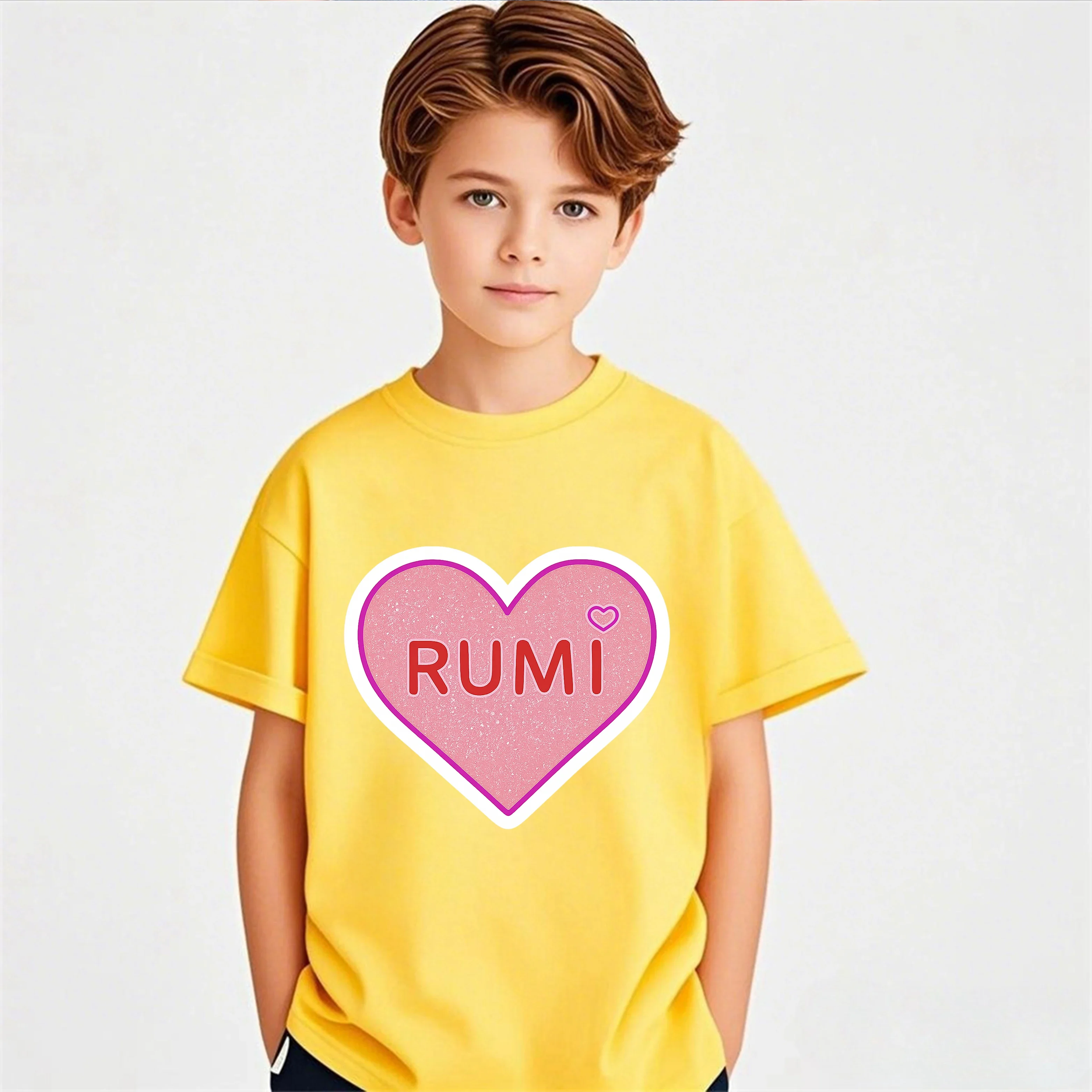 Футболка с круглым вырезом KPop Demon Hunters для детей от 3 до 14 лет, летняя, милая, с мультяшным рисунком, модная, уличная, повседневная, для мальчиков и девочек
Футболка с круглым вырезом KPop Demon Hunters для детей от 3 до 14 лет, летняя, милая, с мультяшным рисунком, модная, уличная, повседневная, для мальчиков и девочек