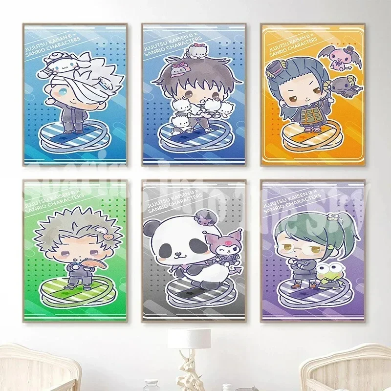 MINISO Sanrio juютсу Kaisen Link настенный художественный постер милый мультфильм Сатору годзё домашний декор обои Гостиная HD картины на холсте
MINISO Sanrio juютсу Kaisen Link настенный художественный постер милый мультфильм Сатору годзё домашний декор обои Гостиная HD картины на холсте