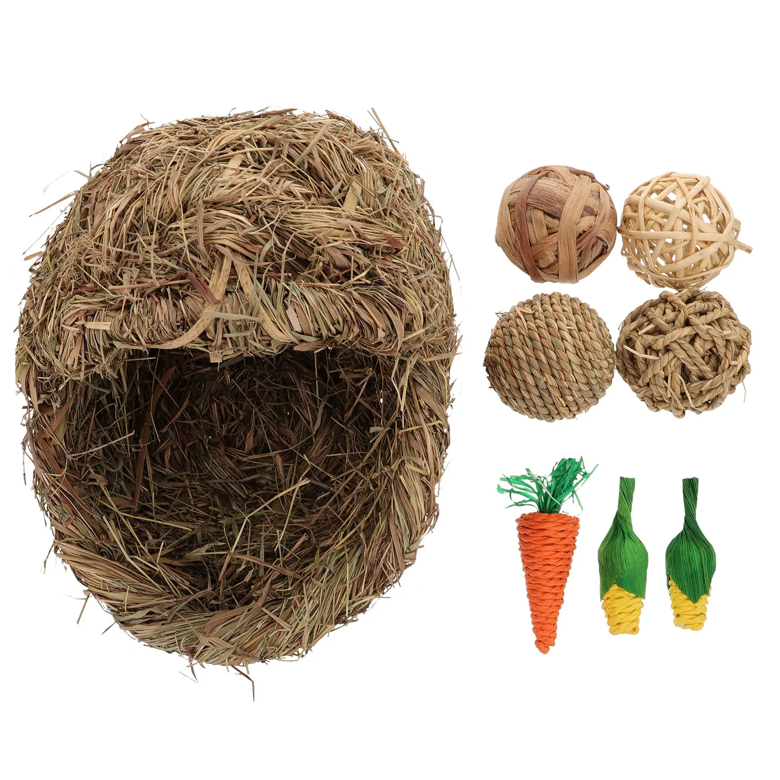 Pet Nest Bunny Hut Rabbit House Hamster Foraging Bedding Toy Safe Resting Place Natural Attracts Attention Winters Summers
Pet Nest Bunny Hut Rabbit House Hamster Foraging Bedding Toy Safe Resting Place Natural Attracts Attention Winters Summers