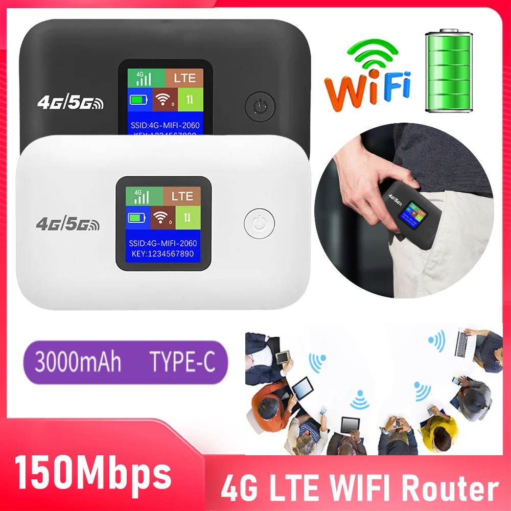 Upgraded 4G LTE Wireless WiFi Router Mini Mobile WIFI Router 150Mbps Portable Pocket Wifi Hotspot MiFi Modem with Sim Card Slot
Upgraded 4G LTE Wireless WiFi Router Mini Mobile WIFI Router 150Mbps Portable Pocket Wifi Hotspot MiFi Modem with Sim Card Slot