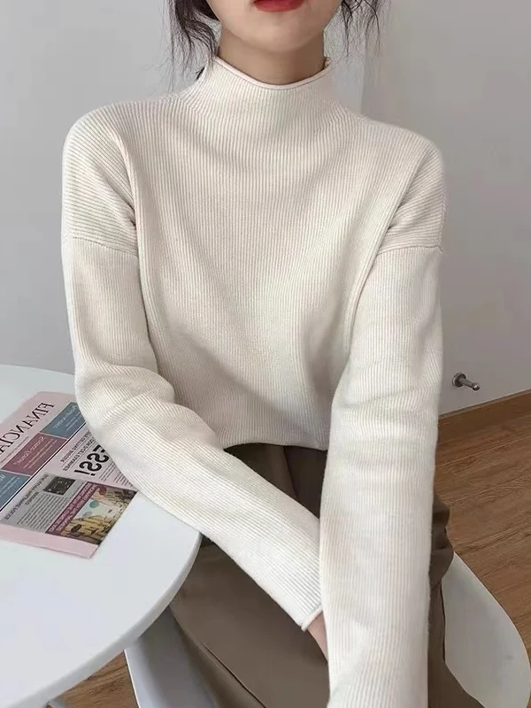 Женская трикотажная базовая кофта свободного кроя с высоким воротником, однотонная, простого дизайна, для весны и осени, универсальная, прямого кроя
Женская трикотажная базовая кофта свободного кроя с высоким воротником, однотонная, простого дизайна, для весны и осени, универсальная, прямого кроя