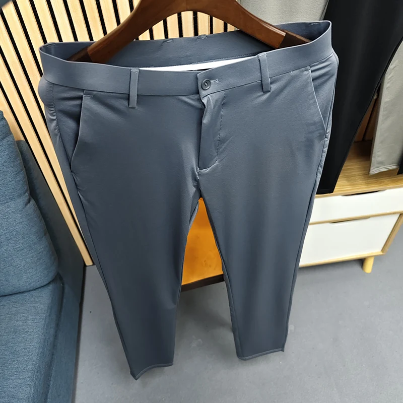 Высокоэластичные повседневные брюки Мужские длинные брюки Busin Повседневные универсальные прямые брюки Thiened Fce Прямые брюки 
Высокоэластичные повседневные брюки Мужские длинные брюки Busin Повседневные универсальные прямые брюки Thiened Fce Прямые брюки