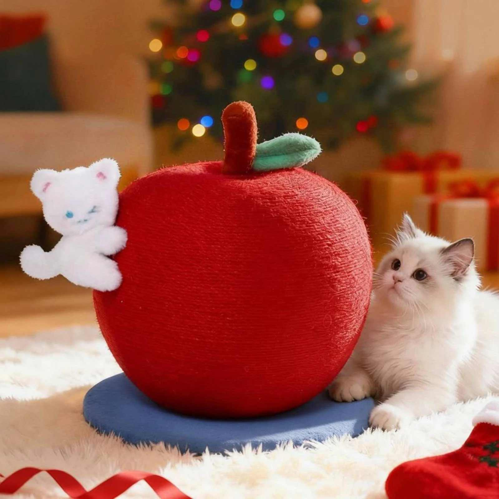 Christmas Feline Tree Easy Assembly Feline Scratching Post Apple Scratching Post Stable Base Pet Furniture Heavy-Duty
Christmas Feline Tree Easy Assembly Feline Scratching Post Apple Scratching Post Stable Base Pet Furniture Heavy-Duty