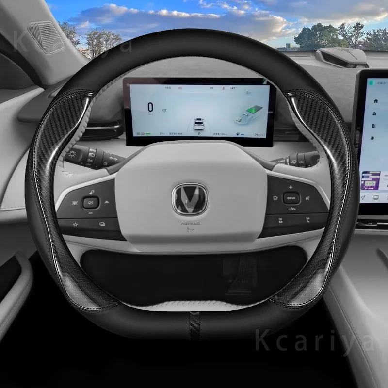 PU Leather Car Steering Wheel Cover, Carbon Fiber, Accessories for CHANGAN CS75 PLUS CS35 95 RAETON CX70 CS55 EADO Alsvin, 38cm
PU Leather Car Steering Wheel Cover, Carbon Fiber, Accessories for CHANGAN CS75 PLUS CS35 95 RAETON CX70 CS55 EADO Alsvin, 38cm