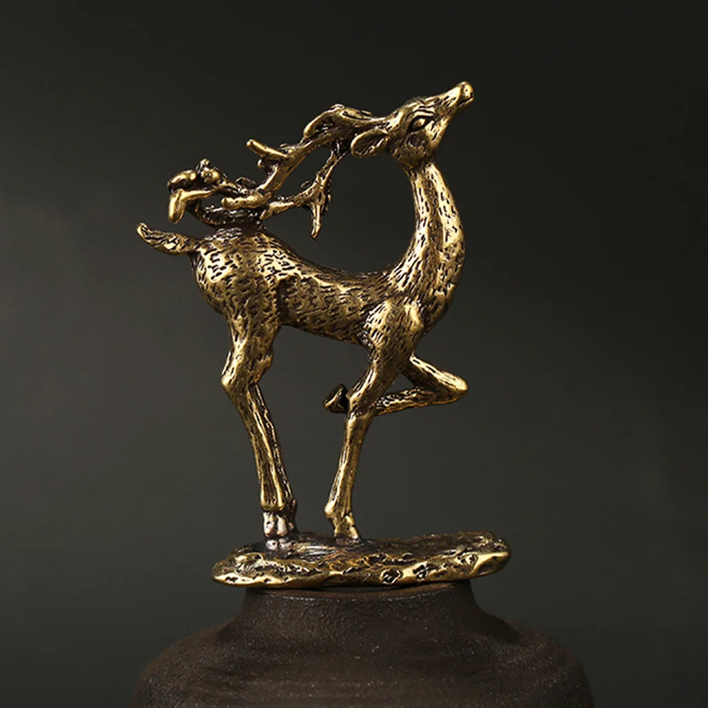 Desktop Brass Elk Ornament Vintage Style Home Decor Compact Size Rustic Brass Craft Tabletop Decoration
Desktop Brass Elk Ornament Vintage Style Home Decor Compact Size Rustic Brass Craft Tabletop Decoration