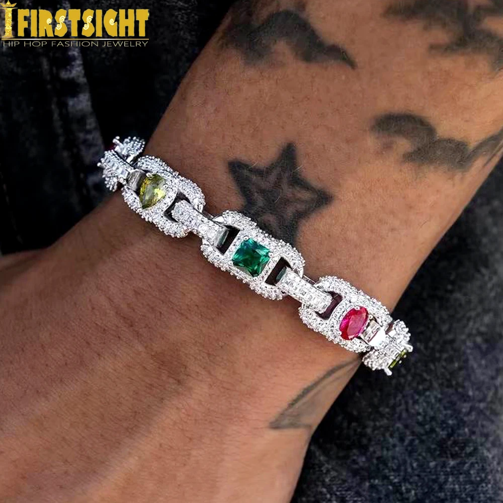 2025 New Iced Out Square Tear Drop Cuban Link Chain Bracelet 11mm Prong Setting Rainbow Cubic Zirconia Charm Men Hip Hop Jewelry
2025 New Iced Out Square Tear Drop Cuban Link Chain Bracelet 11mm Prong Setting Rainbow Cubic Zirconia Charm Men Hip Hop Jewelry