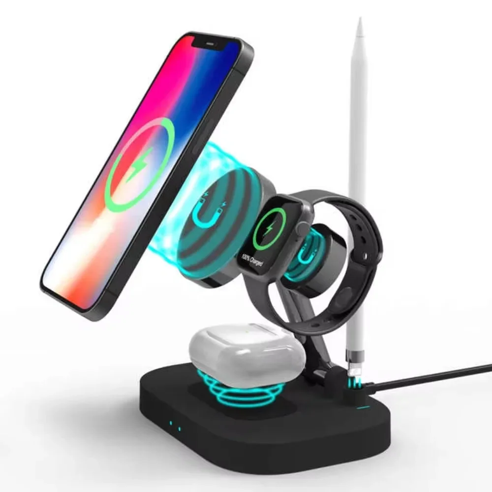 Magnetic Wireless Charging Station Foldable 4 in 1 Charger Stand Dock for AirPods Pro iPencil iPhone 12/13/Pro/Max/Mini iWatch
Magnetic Wireless Charging Station Foldable 4 in 1 Charger Stand Dock for AirPods Pro iPencil iPhone 12/13/Pro/Max/Mini iWatch