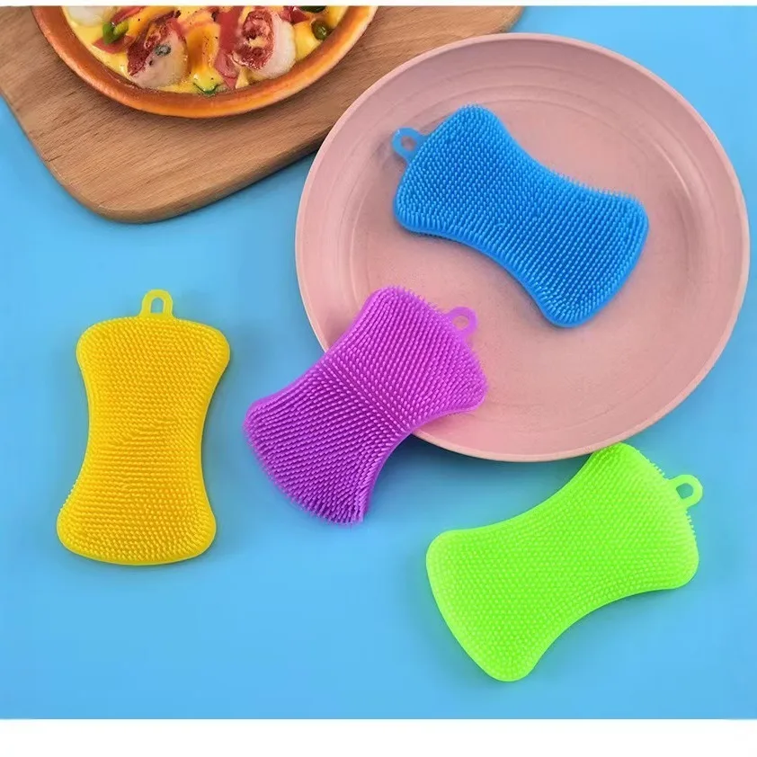 1/4Pcs Kitchen Cleaning Brush Silicone Dishwashing Brush Fruit Vegetable Dish Washing Cleaning Brushes Pot Sponge Scouring Pad
1/4Pcs Kitchen Cleaning Brush Silicone Dishwashing Brush Fruit Vegetable Dish Washing Cleaning Brushes Pot Sponge Scouring Pad