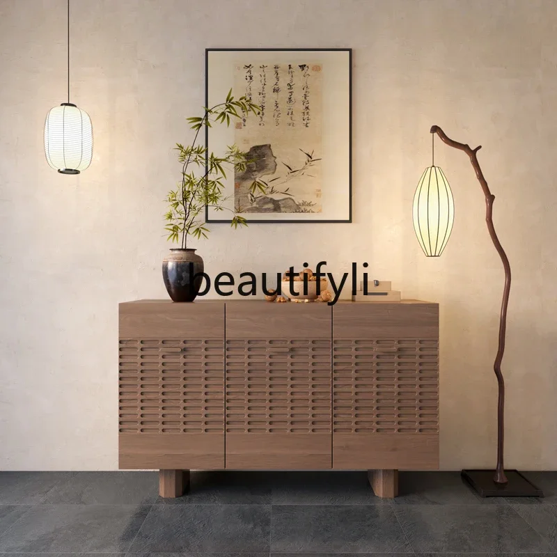 zqxNew Chinese-style simple solid wood dining side cabinet, living room against the wall, classical tea room, locker, storage
zqxNew Chinese-style simple solid wood dining side cabinet, living room against the wall, classical tea room, locker, storage