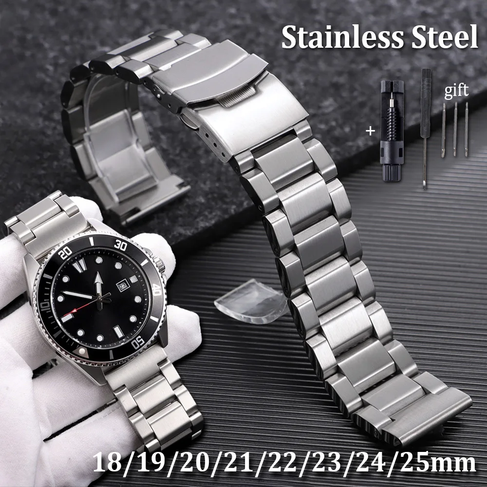 18/19/21/23/24/25mm 20mm 22mm Luxury Stainless Steel Watch Band Men Business Wristband Metal Straps for Seiko Bracelet for Rolex
18/19/21/23/24/25mm 20mm 22mm Luxury Stainless Steel Watch Band Men Business Wristband Metal Straps for Seiko Bracelet for Rolex