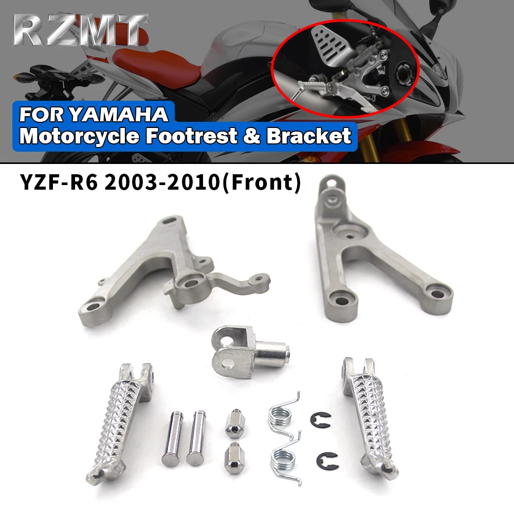 Motorcycle Footrest & Bracket For Yamaha YZF-R6 2003-2010 Folding Parts Front Passenger Foot Rests Pedal Bracket Assembly Kit
Motorcycle Footrest & Bracket For Yamaha YZF-R6 2003-2010 Folding Parts Front Passenger Foot Rests Pedal Bracket Assembly Kit