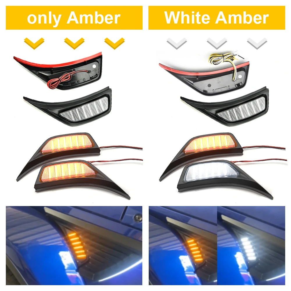 White/Amber Dual Color LED Illuminated Fender Side Marker Lights w/Chrome Edging For Jeep 2018-up Wrangler JL & Gladiator JT
White/Amber Dual Color LED Illuminated Fender Side Marker Lights w/Chrome Edging For Jeep 2018-up Wrangler JL & Gladiator JT