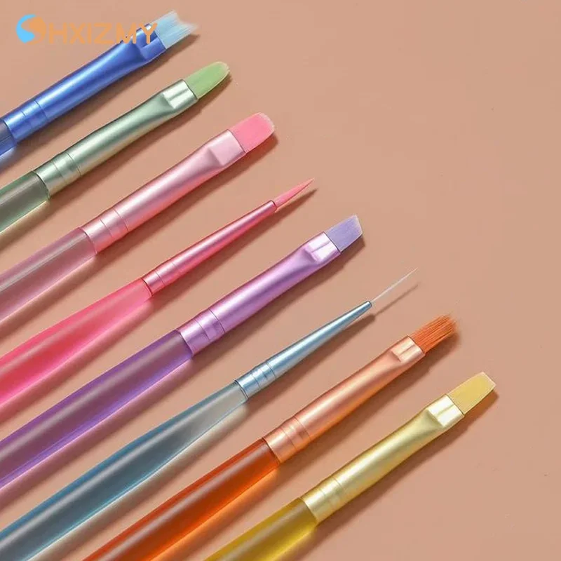 8pcs Dental Resin Brush Pens Dopamine Nail Art Brush Painting Carving Dotting Pen Flatfan Liner Acrylic Gel Uv Polish Tools
8pcs Dental Resin Brush Pens Dopamine Nail Art Brush Painting Carving Dotting Pen Flatfan Liner Acrylic Gel Uv Polish Tools