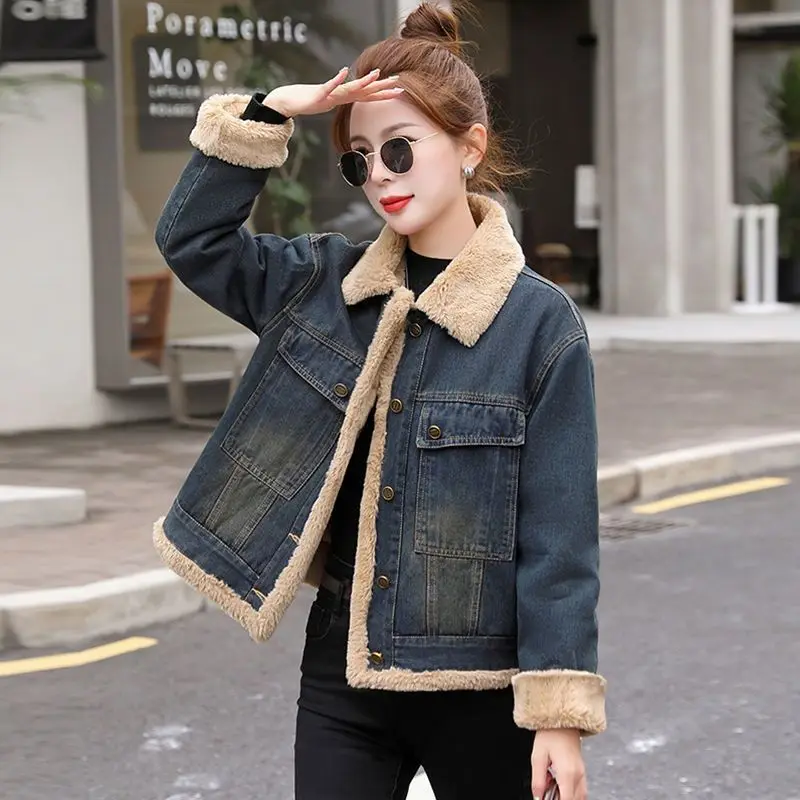 Denim Coats For Woman Lapel Long Pink Sleeve Jackets Female Fur Plush Womens Winter Thickened Fleece-Lined Hooded Slim-Fit Daily
Denim Coats For Woman Lapel Long Pink Sleeve Jackets Female Fur Plush Womens Winter Thickened Fleece-Lined Hooded Slim-Fit Daily