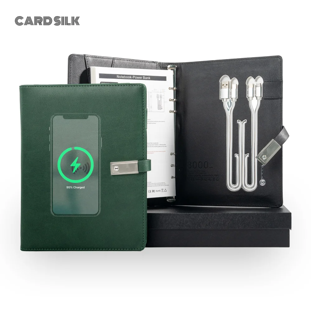 A5 Leather Notebook with built-in Power Bank, wireless charging, 3-in-1 charging Cable. Portable Journal for Business, Travel
A5 Leather Notebook with built-in Power Bank, wireless charging, 3-in-1 charging Cable. Portable Journal for Business, Travel