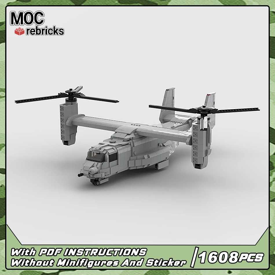 MOC Корпус морской пехоты США, боевое оружие V-22 Osprey, вертолеты, строительный блок, набор моделей, детские игрушки, хобби, праздничные подарки
MOC Корпус морской пехоты США, боевое оружие V-22 Osprey, вертолеты, строительный блок, набор моделей, детские игрушки, хобби, праздничные подарки