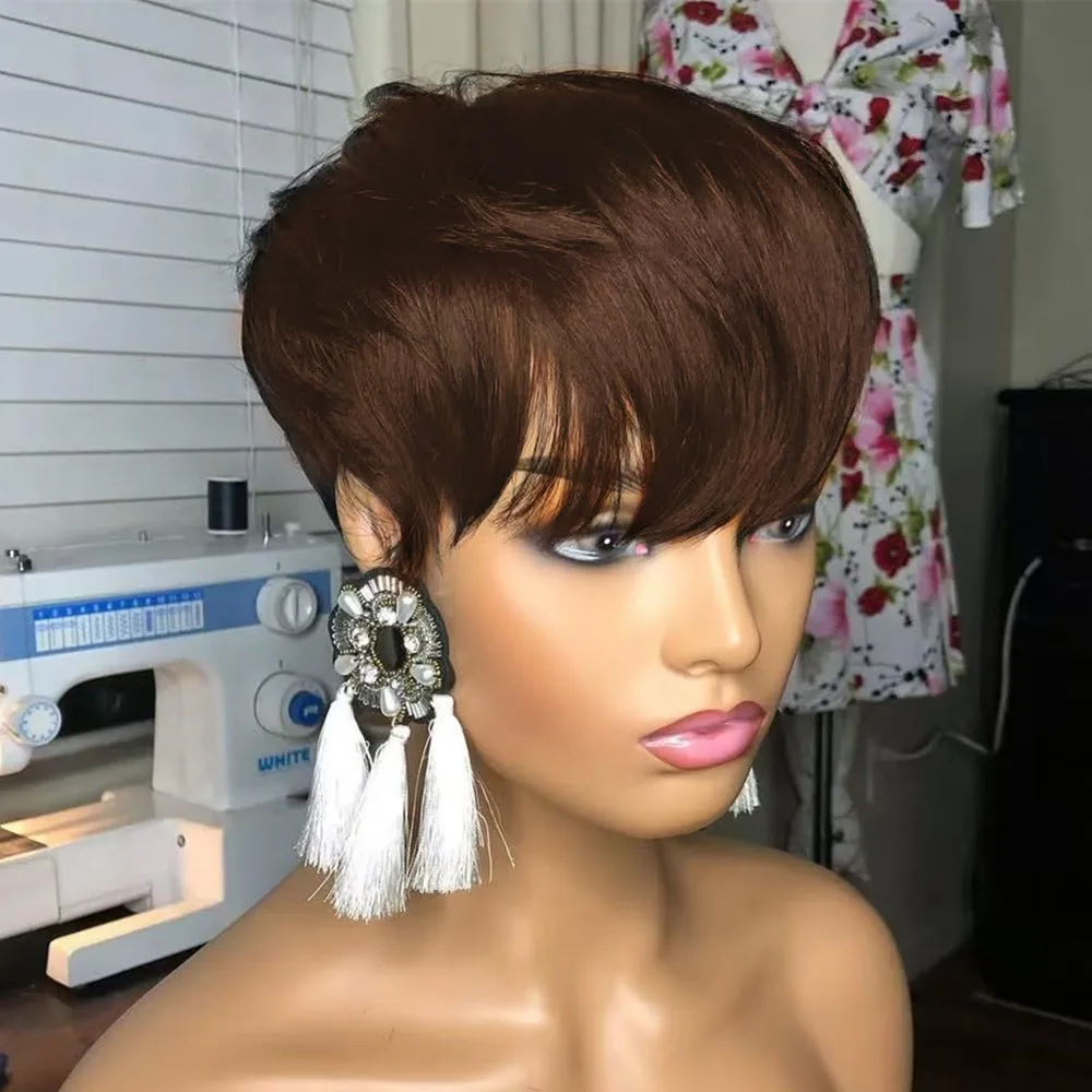 6inch brown/99j color 150% density pixie cut wig short straight machine made for women daily paty use human hair wigs
6inch brown/99j color 150% density pixie cut wig short straight machine made for women daily paty use human hair wigs 
