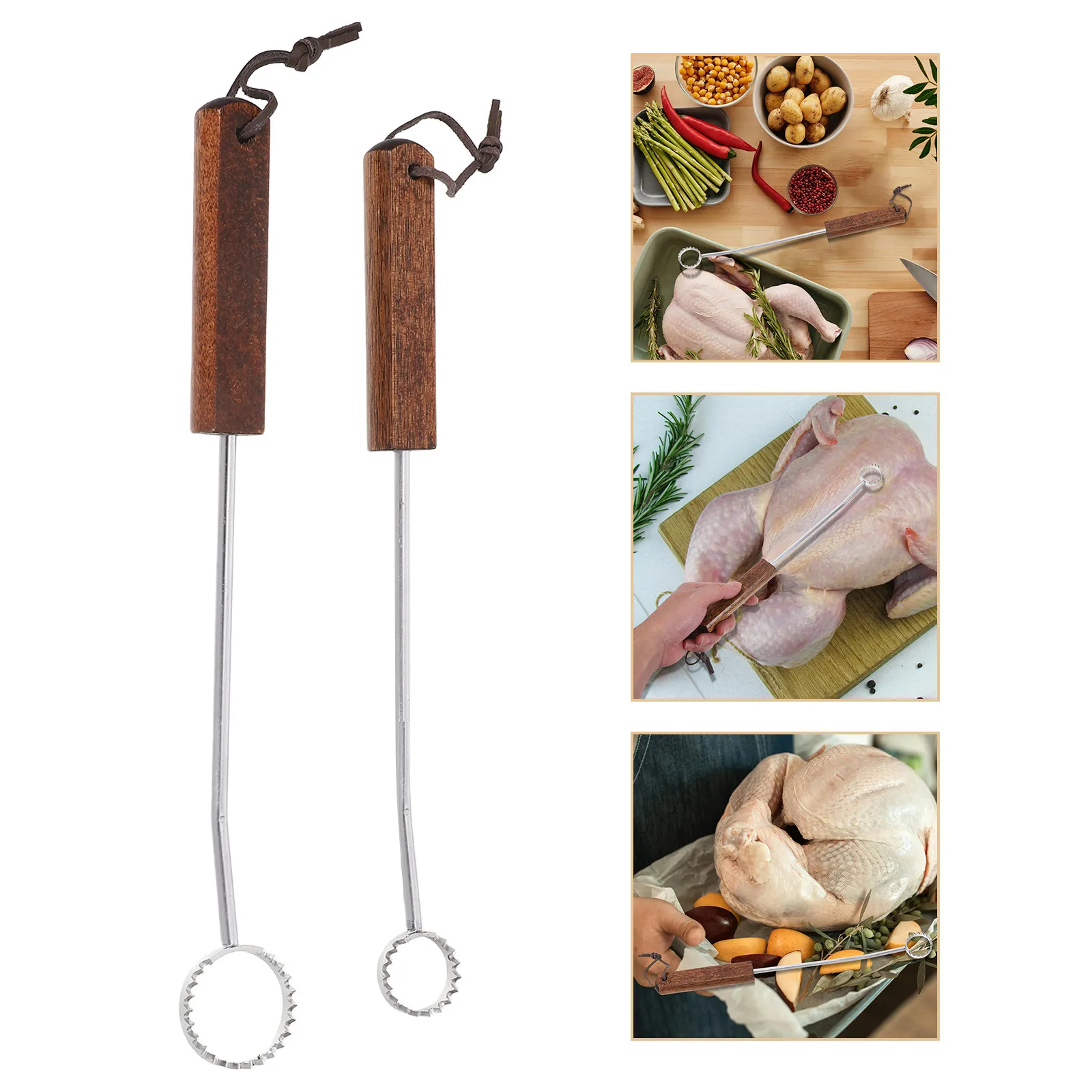 2Pcs Poultry Lung Scraper Stainless Steel Chicken Cavity Cleaner with Comfortable Wood Handle Ideal for Turkey Gutting Butcher
2Pcs Poultry Lung Scraper Stainless Steel Chicken Cavity Cleaner with Comfortable Wood Handle Ideal for Turkey Gutting Butcher