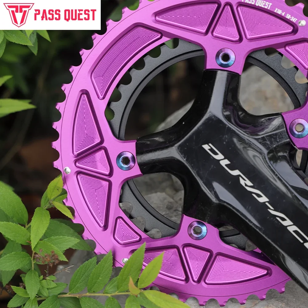 PASS QUEST double chainring 110BCD-4-Arm Compatible with R7000, R8000, R9100, R7100, R8100, R9200 FC5800/6800/9000 cranks
PASS QUEST double chainring 110BCD-4-Arm Compatible with R7000, R8000, R9100, R7100, R8100, R9200 FC5800/6800/9000 cranks