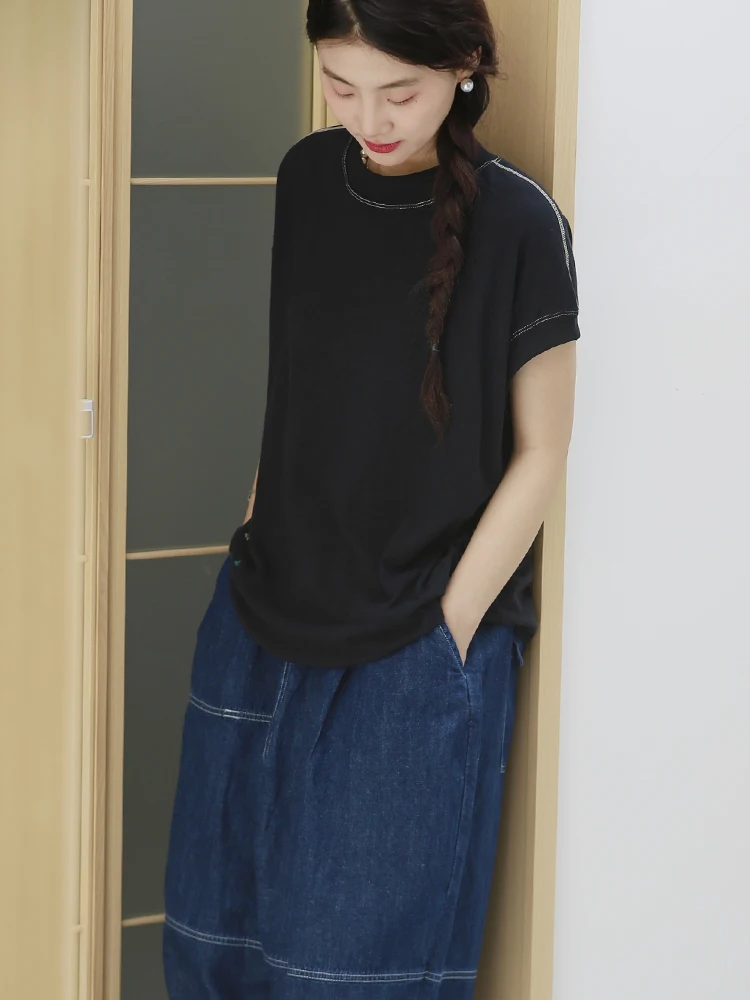 Оригинальная женская трикотажная льняная футболка Muede с круглым вырезом и коротким рукавом, вышитый топ, летняя модная женская одежда
Оригинальная женская трикотажная льняная футболка Muede с круглым вырезом и коротким рукавом, вышитый топ, летняя модная женская одежда