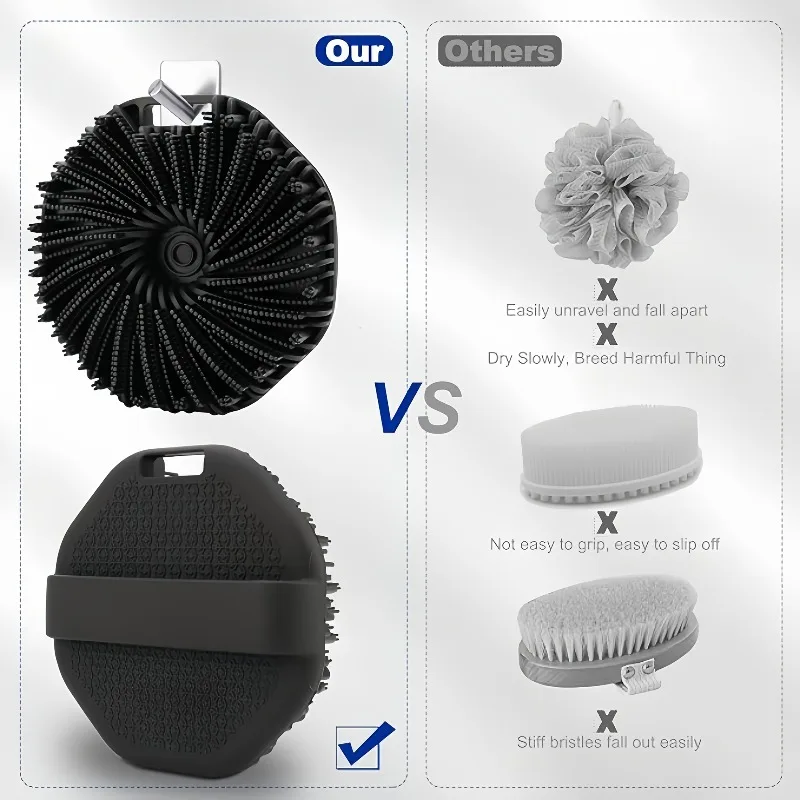 4PCS Long Handle Silicone Bath Brush Set for Body Back Face Gentle Exfoliating Massage Deep Cleaning with Non Slip Grip
4PCS Long Handle Silicone Bath Brush Set for Body Back Face Gentle Exfoliating Massage Deep Cleaning with Non Slip Grip