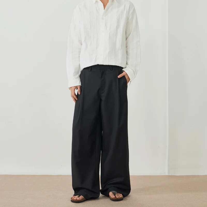 Men Streetwear Fashion Vintage Loose Casual High Waist Straight Suit Baggy Pant Trousers man Wide Leg Cigarette Pants
Men Streetwear Fashion Vintage Loose Casual High Waist Straight Suit Baggy Pant Trousers man Wide Leg Cigarette Pants