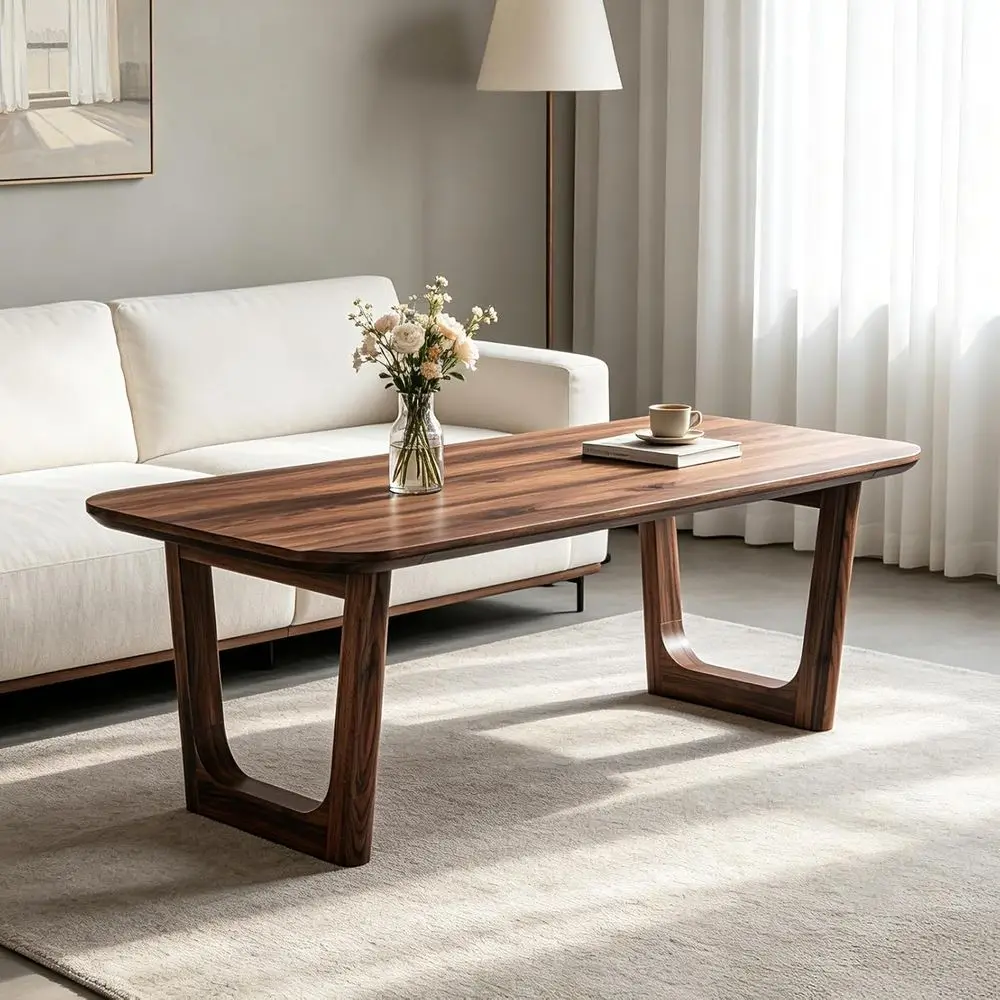 Large 51.2 RecWood Coffee Table with U-Shaped Legs and Sturdy Base, Suitable for Living Room or Office, in Classic Walnut Finish
Large 51.2 RecWood Coffee Table with U-Shaped Legs and Sturdy Base, Suitable for Living Room or Office, in Classic Walnut Finish