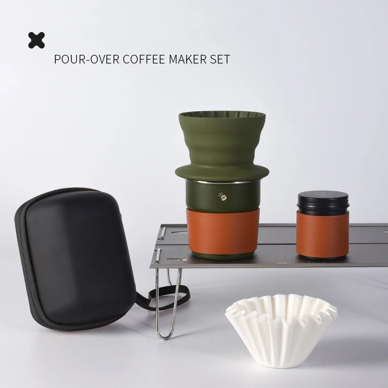 Travel Handmade Coffee Set Outdoor Car Camping Portable Cake Filter Cup Silicone Filter Cup Entry Combination Gift Box
Travel Handmade Coffee Set Outdoor Car Camping Portable Cake Filter Cup Silicone Filter Cup Entry Combination Gift Box